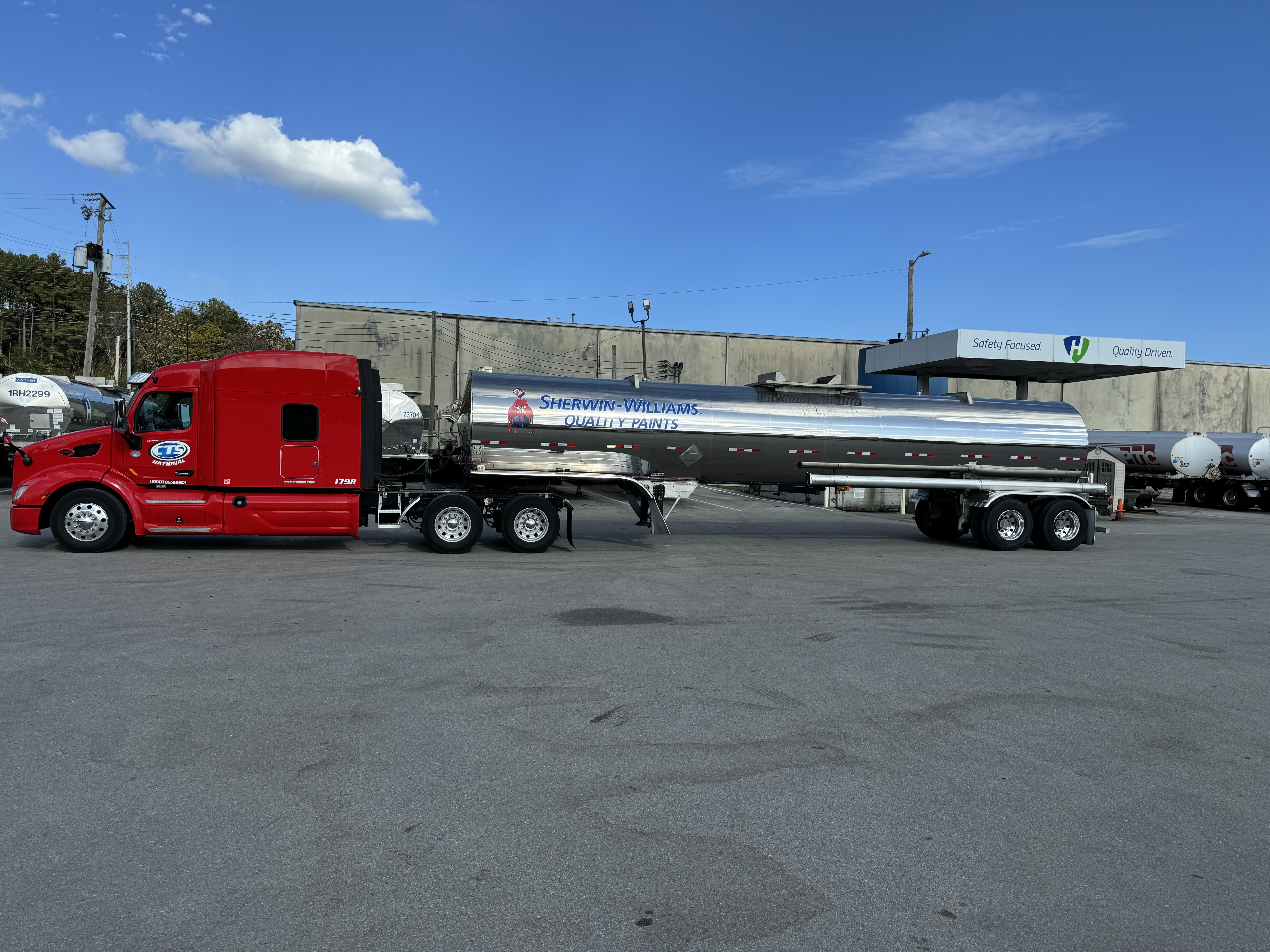 Brightline service truck on route