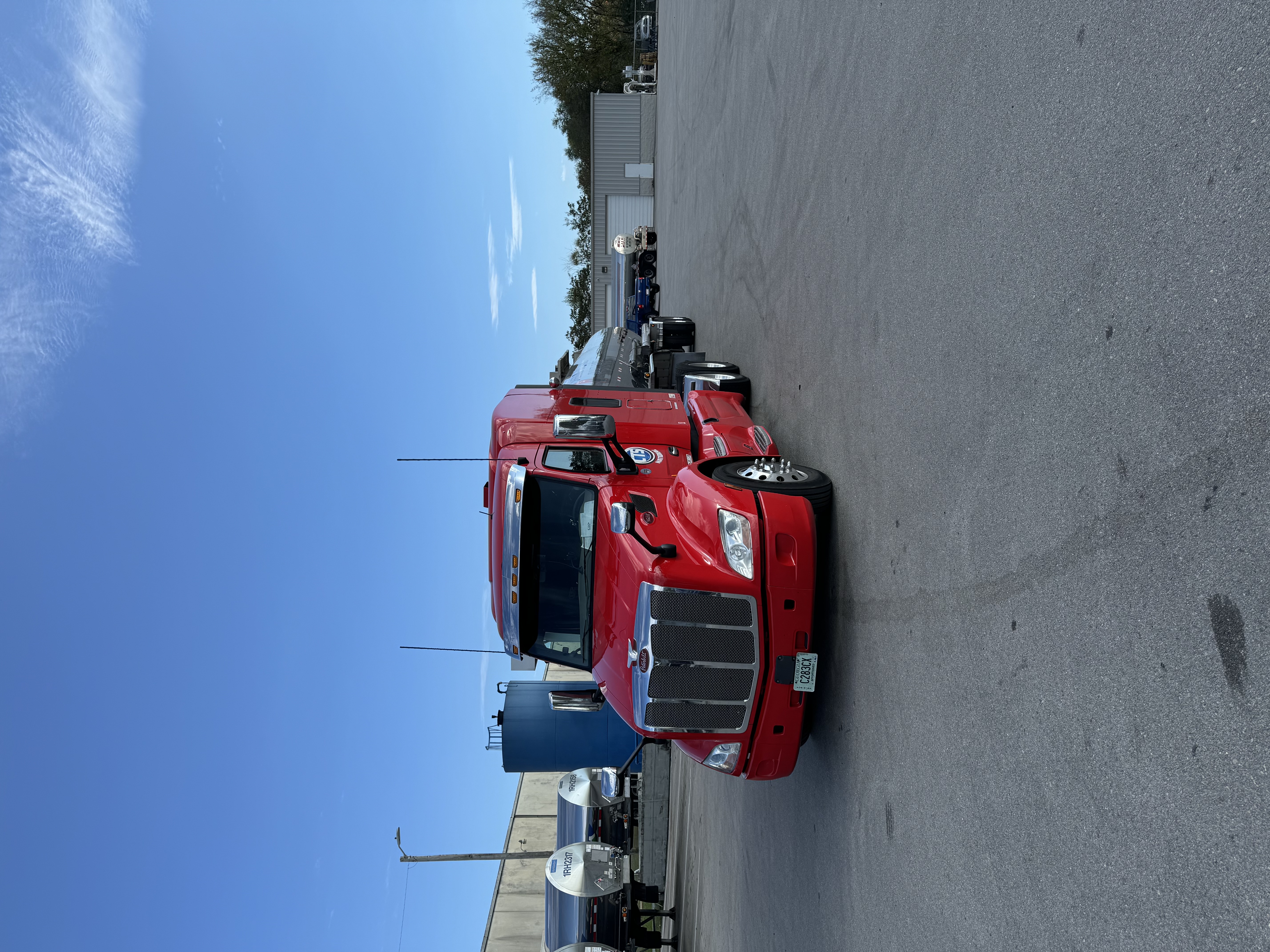 Brightline service truck at freight yard